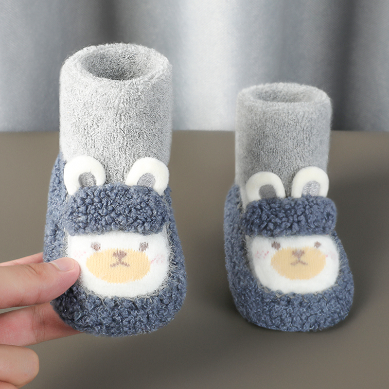 婴儿鞋子秋冬季0-1岁初生儿不掉鞋袜男女宝宝软底鞋加绒0-6-9个月
