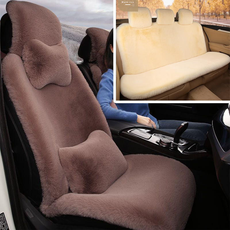 汽车坐垫冬季毛绒冬天短毛棉车座垫全包围保暖加厚男女通用座椅套