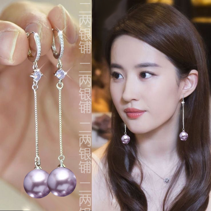 925银耳饰 专柜热卖s925纯银耳环女轻奢小众时尚耳坠显瘦百搭耳饰