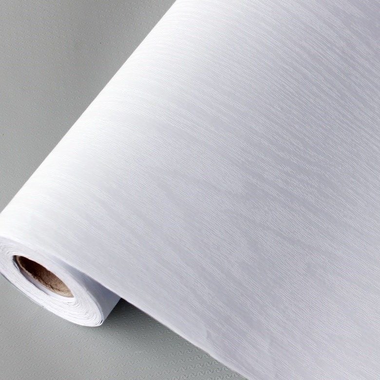 加厚家具翻新贴纸自粘白色木纹墙纸防水壁纸衣柜桌面翻新装饰贴纸