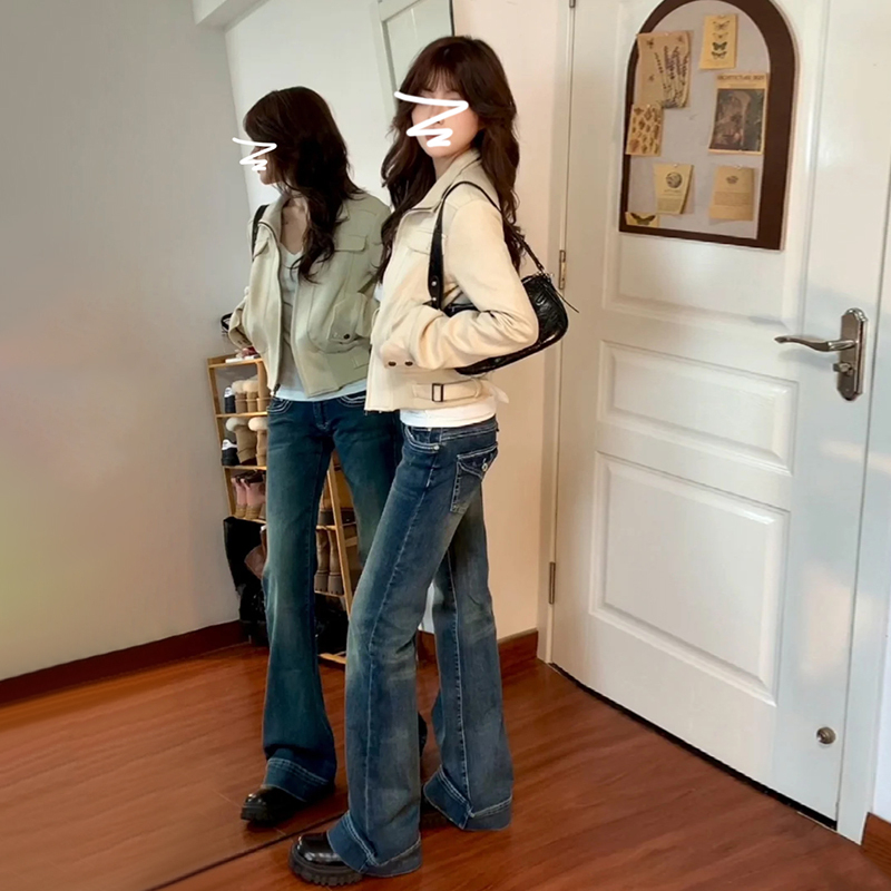 韩系高领外套女秋冬2026新款爆款美式复古机车服气质短款夹克上衣