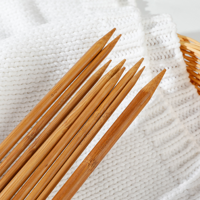 碳化竹针毛线直针棒针35cm国标毛衣针 套装编织围巾帽子工具针