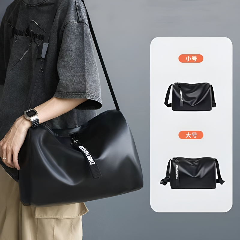 大容量时尚斜跨单肩包潮流男士骑士包机车包斜挎包休闲挎包运动