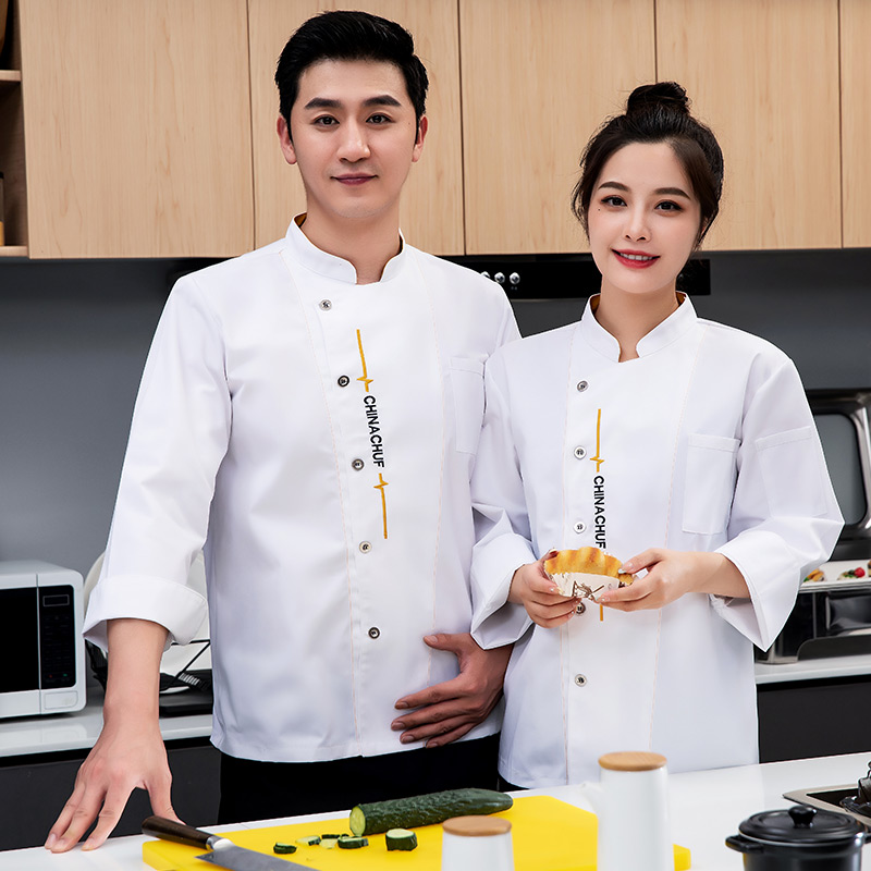 厨师服短袖酒店餐饮食堂厨房工作服男夏季烘焙加大定制长袖秋冬装