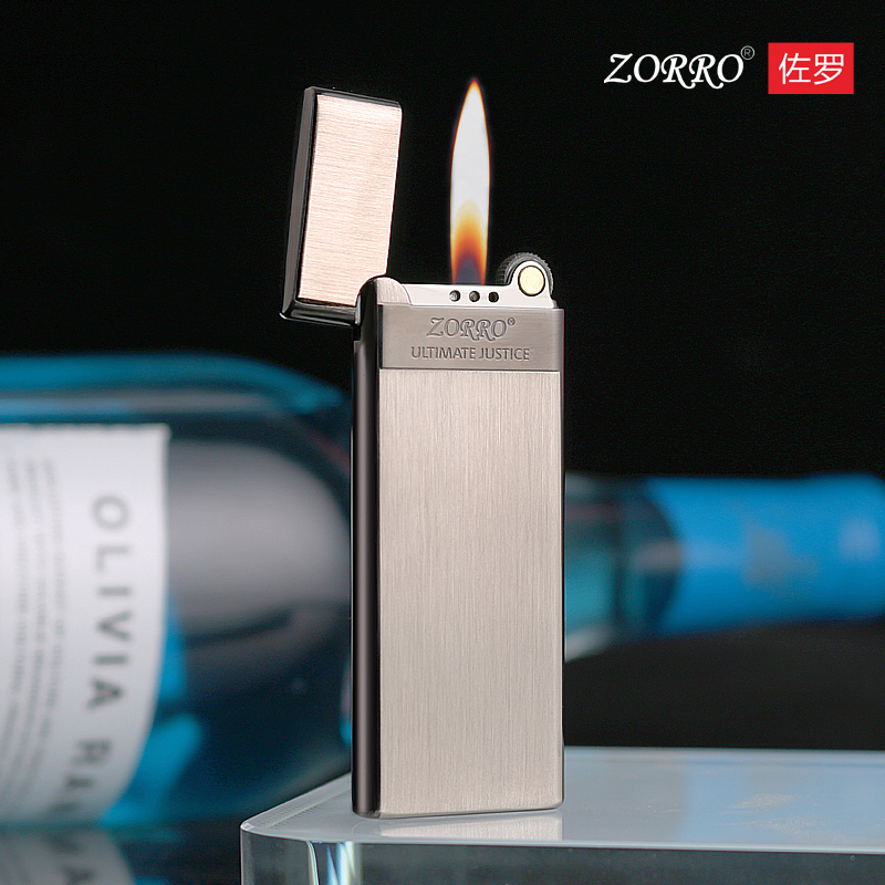 佐罗Z636纯铜超薄直冲打火机男士原装复古个性创意小巧迷你
