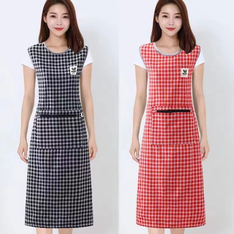 加长围裙坎肩罩衣厨房家用防油污上班工作服耐脏耐磨成人罩衣无袖