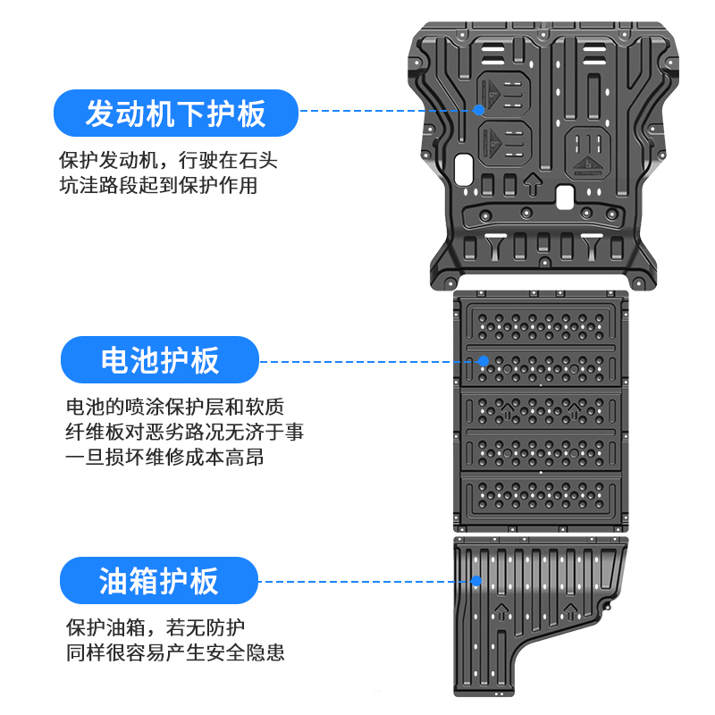 适用于领克08发动机护板改装铝合金电池油箱底盘护板专用改装配件