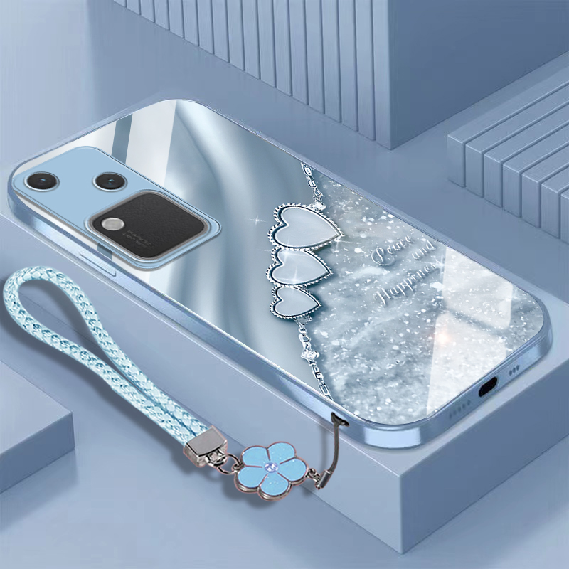 心连心vivoS18手机壳V2323A耐脏玻璃壳全包防摔高级感散热轻奢