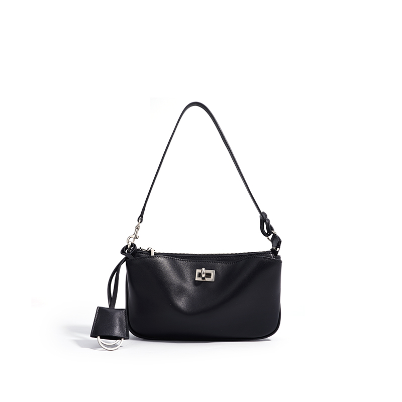 锁扣耐刮单肩包时尚金属拉链腋包时尚经典女士百搭简约腋下斜跨包