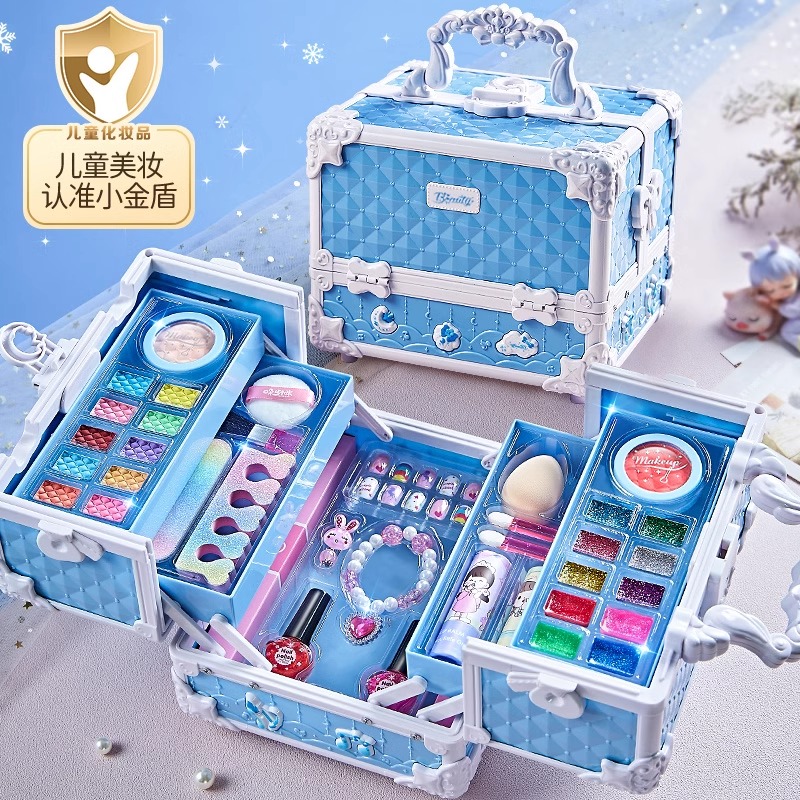 儿童化妆品女孩玩具套装女孩的礼物女童彩妆盒正品全套小孩指甲油