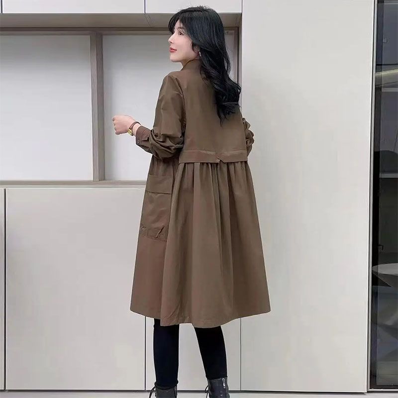 2024新款春秋季高端风衣女中长款韩版宽松时尚流行英伦风百搭外套