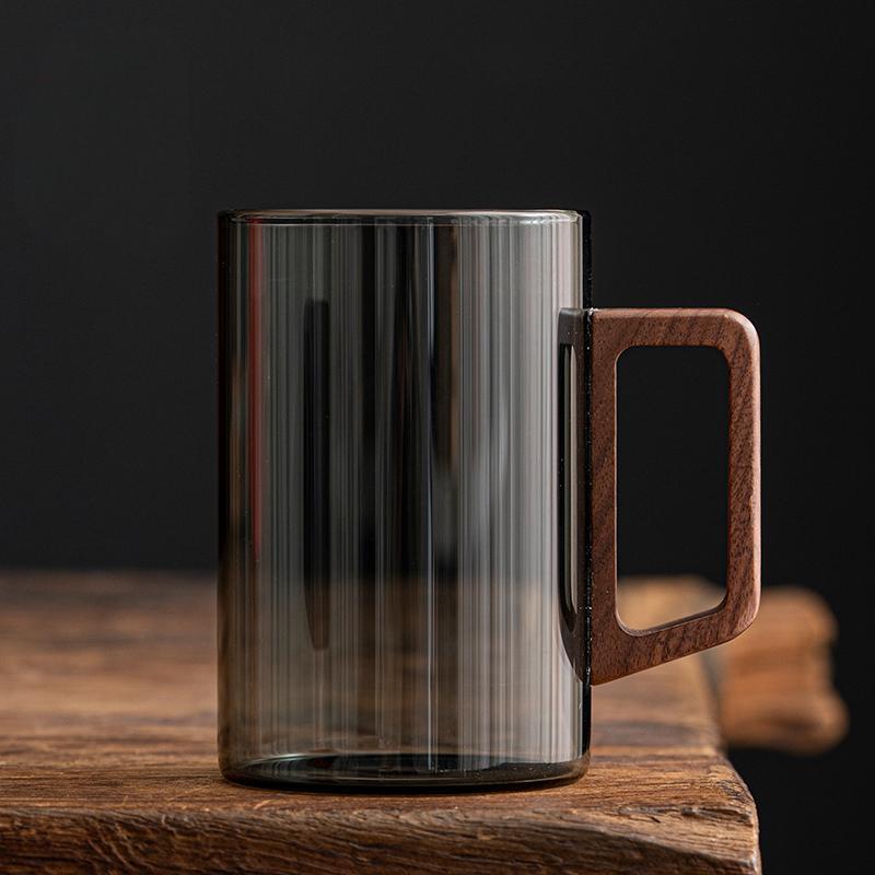 泡茶杯玻璃水杯子带把手办公室个人专用男士喝绿茶高硼硅家用单杯