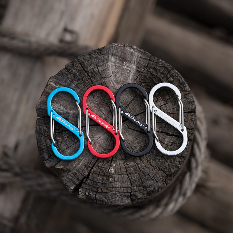 铝合金S型登山扣多功能8字型快挂扣EDC钥匙扣户外背包扣钥匙扣环