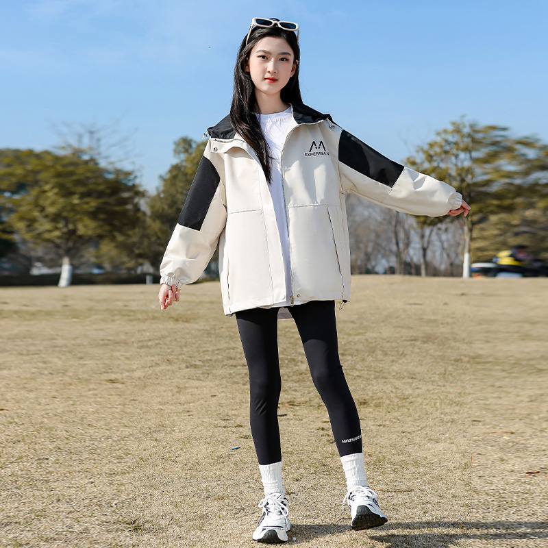 女大童外套秋季2024新款儿童洋气上衣女孩运动12大童春秋15岁衣服