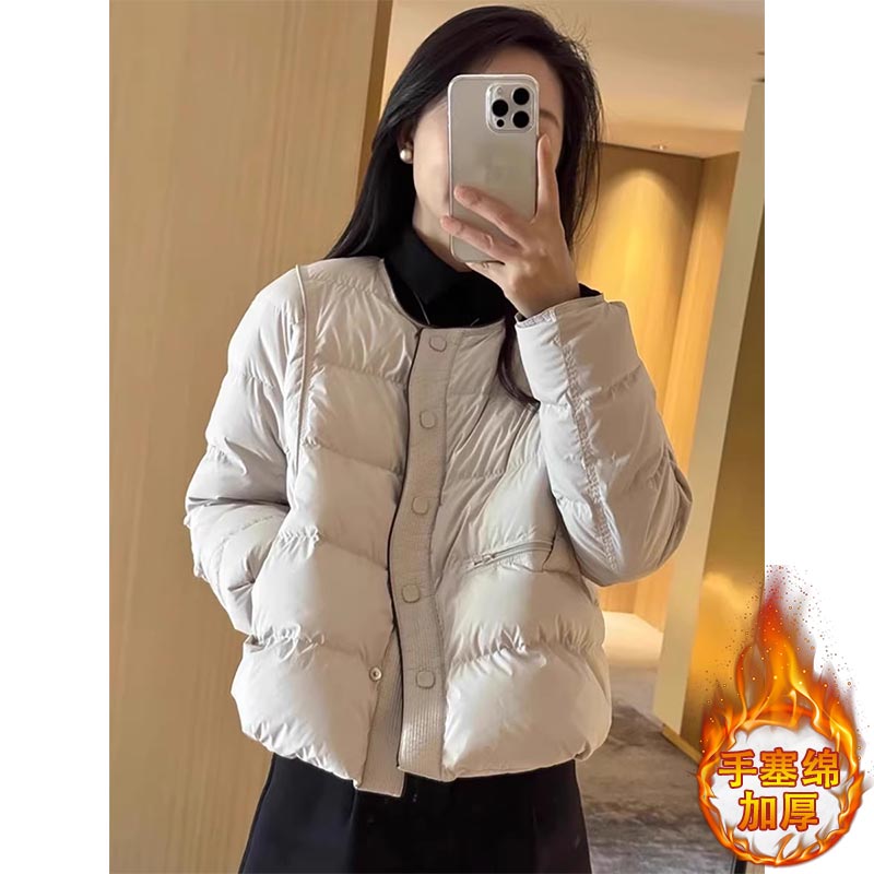 2026年秋冬季新款棉服女短款加厚保暖棉服时尚圆领棒球服棉衣外套