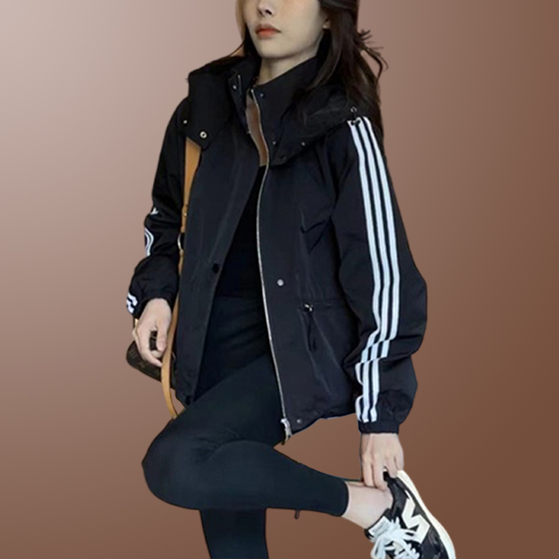 连帽冲锋衣外套女小个子2025春秋季户外新款爆款时尚百搭开衫上衣