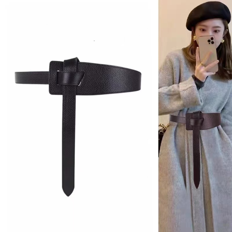 头层牛皮女大衣腰带配裙子毛衣针织衫开衫束腰真皮皮带外套腰封