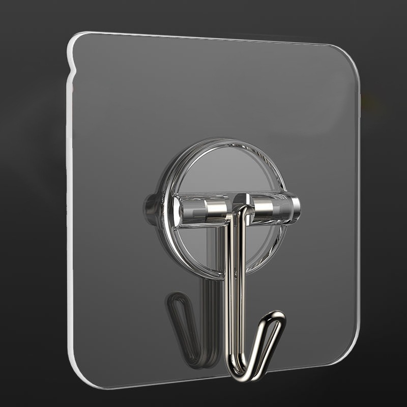 挂钩强力粘胶贴墙壁透明挂钩免打孔挂钩无痕强力承重浴室厨房粘钩