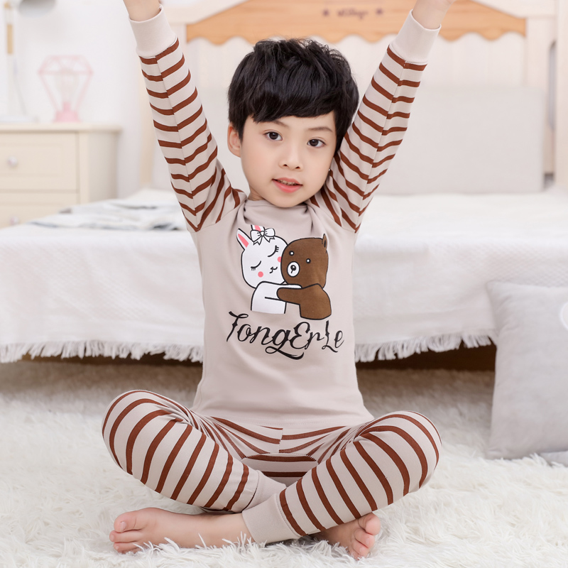 儿童秋衣秋裤套装全棉线衣线裤纯棉女童宝宝打底男童薄款内衣睡衣