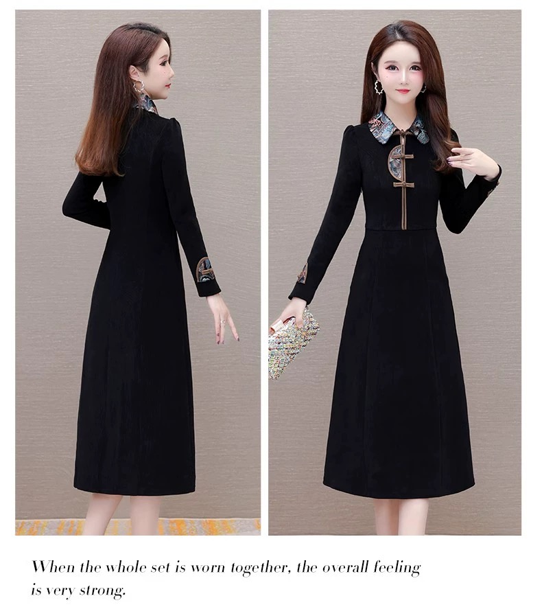 【衣雅严选】1788+113#端庄大气2024新款春秋贵夫减龄国风连衣裙