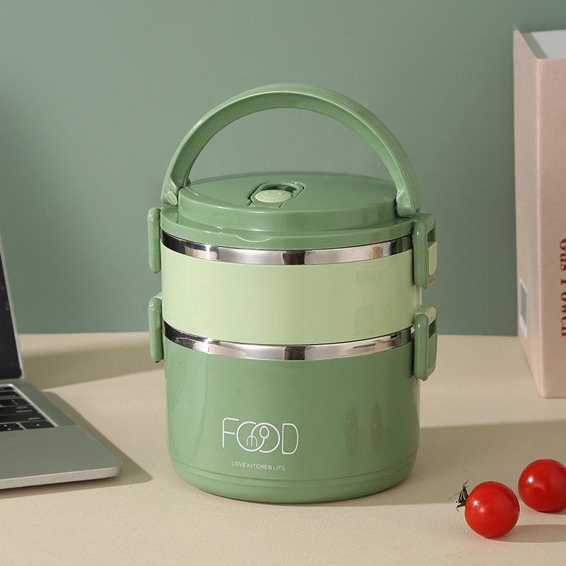 【家庭必备】加高加大双层饭盒不锈钢家用上班族学生饭盒便携高颜值
