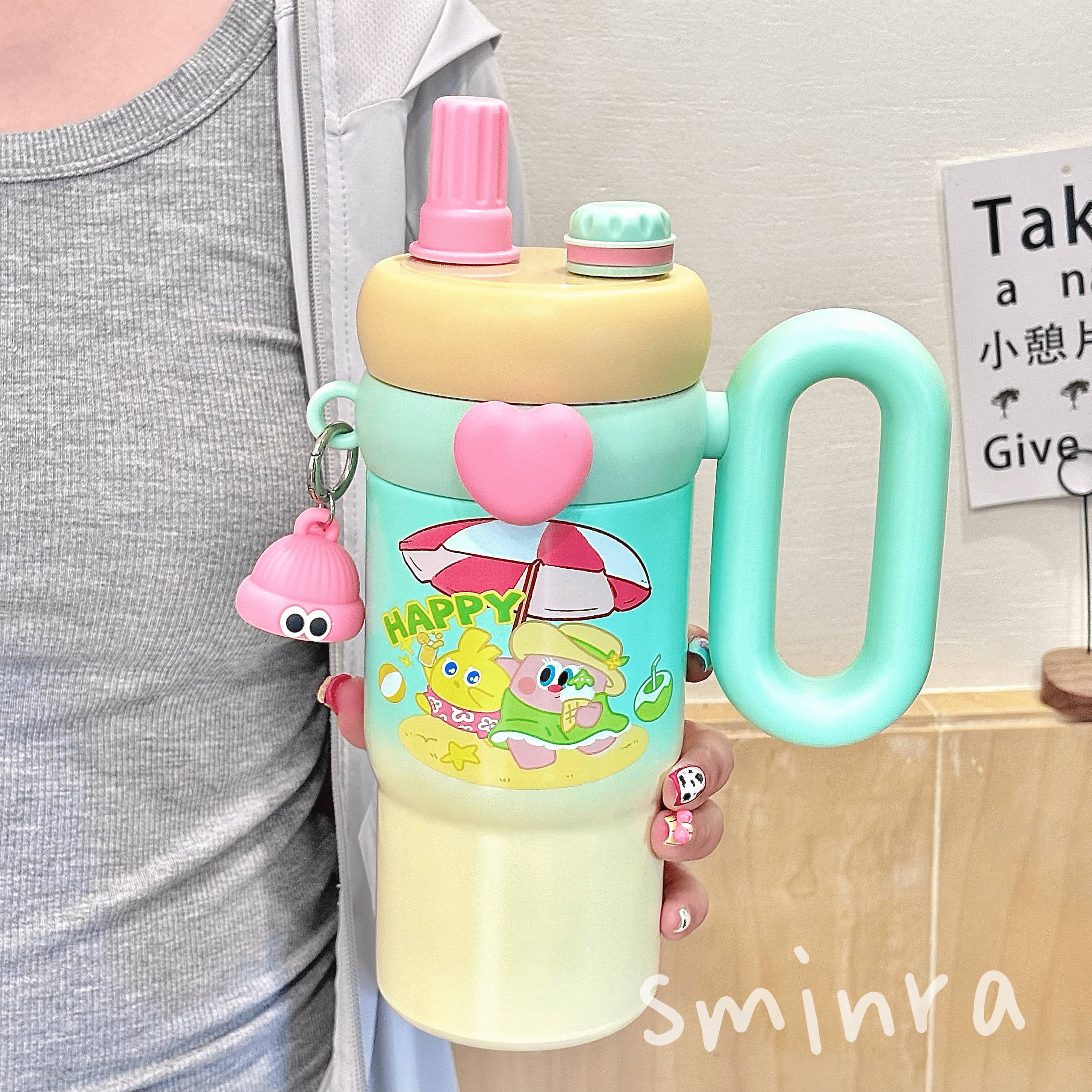 巨无霸吸管保温杯大容量冰霸杯316不锈钢水杯女吨吨大水壶户外男