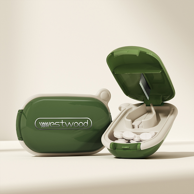 日本切药器二分之一分药器剪药一分四切药片神器分割便携药盒装药