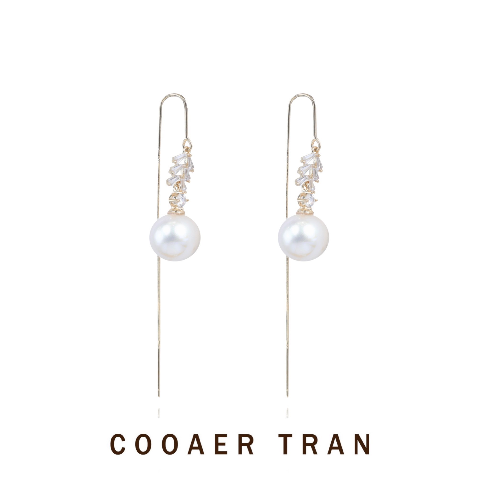 COOAER TRAN 铜合金耳饰 【卷珠帘】春季新品珠珠耳饰女RH6768#
