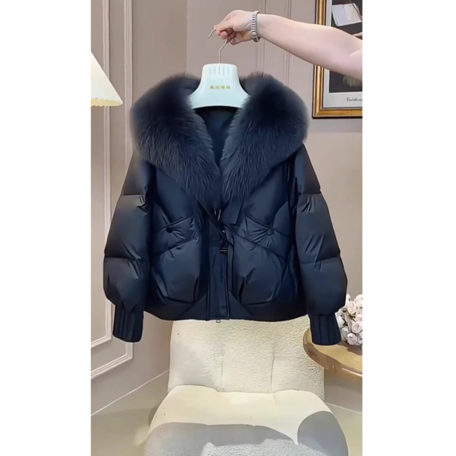 小个子黑色气质棉服加厚短外套2025秋冬新款冬季棉衣棉袄上衣女装