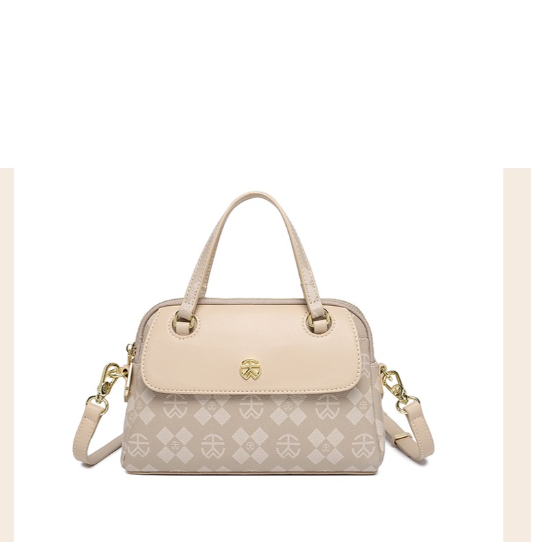 印压花单肩包百搭日常出行时尚包手拎包女士斜跨包时尚印花包包