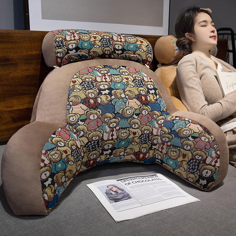 床头软包大靠背靠垫靠枕床上玩手机宿舍看书护腰抱枕榻榻米复古风