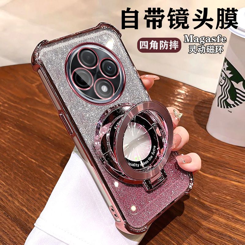 适用oppoA3Pro手机壳新款PJY110支架a3pro曲屏自带镜头膜四角防摔