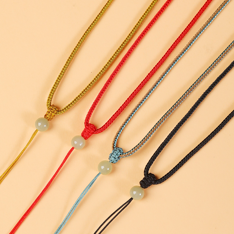 爆品轻奢手工编织绳吊坠挂绳可调节挂件绳绳子玉绳项链绳挂脖编绳