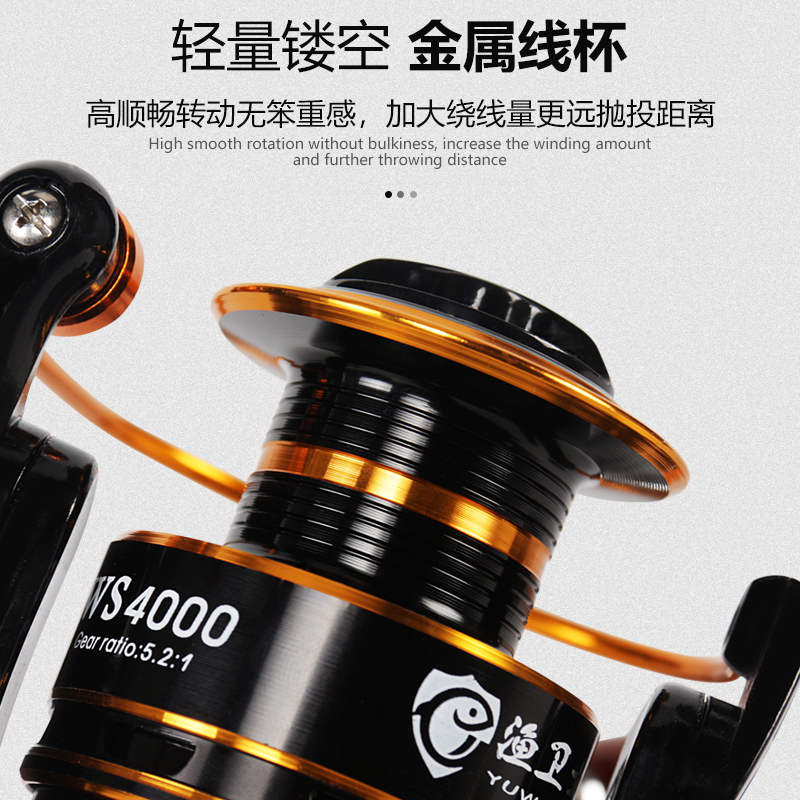 渔轮全金属纺车轮海竿抛竿微物钓鱼金属轮海杆鱼线轮正品路亚鱼轮