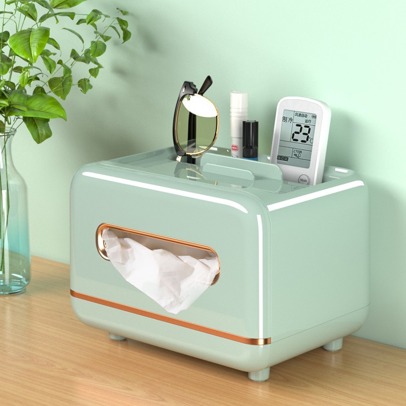 美简多功能创意抽纸盒客厅高档轻奢家用纸巾盒茶几北欧遥控收纳盒