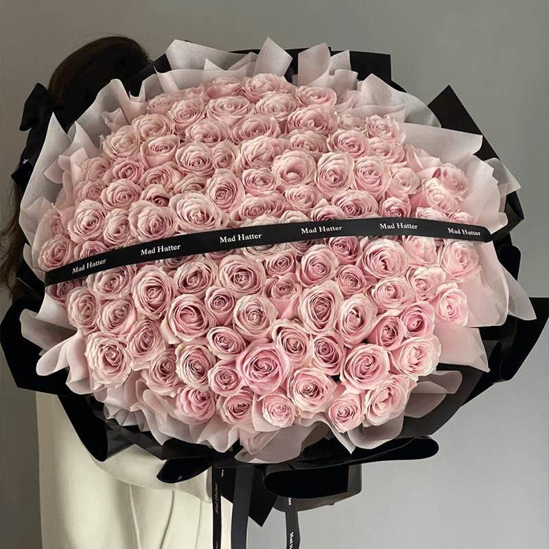 全国520/199/99朵红粉玫瑰花束节日速递同城订婚生日鲜花送老婆