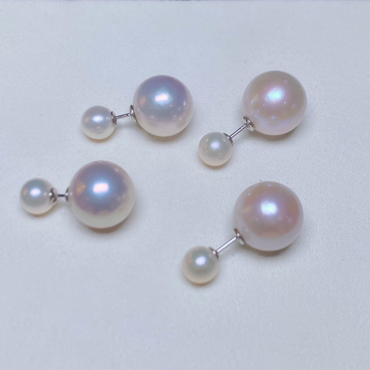 【云上叙】 V2514-M-S925银镶嵌珍珠耳钉-多样性发一件-11mm（甄选）