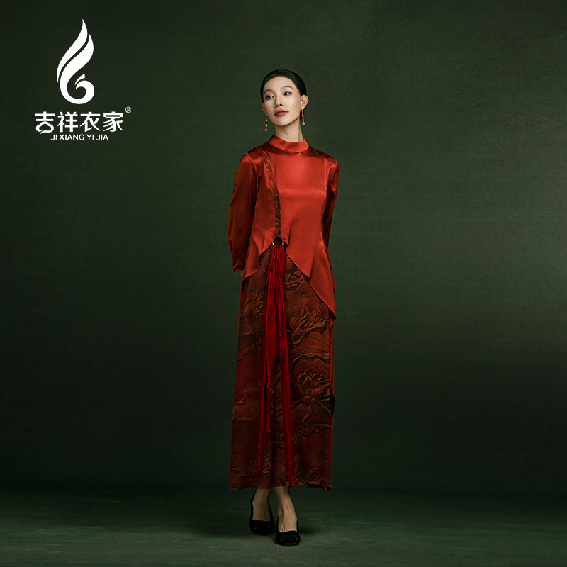 JIXIANGYIJIA/吉祥衣家金络城曲（连衣裙）921234276