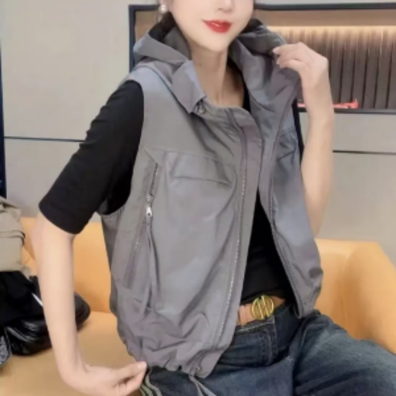 休闲马甲外套女短款小个子马夹外穿无袖上衣2025新款春秋女装坎肩