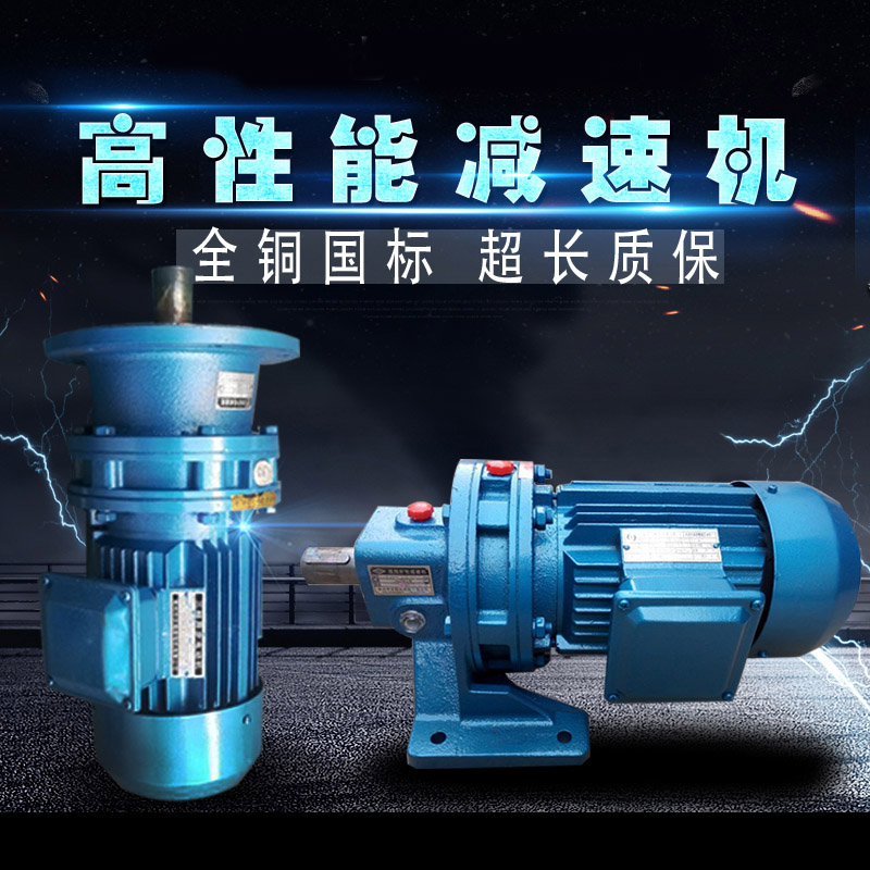 行星减速机小型卧式立式摆线针轮减速机带电机BWD/XWD变速箱马达