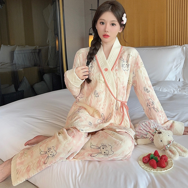 新中式空气棉月子服秋冬产后10-11月份产妇哺乳孕妇睡衣春秋季12