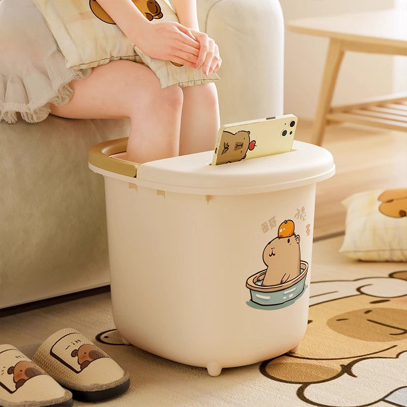 泡脚桶家用过小腿足浴保温加高加深桶宿舍足浴桶养生洗脚高桶