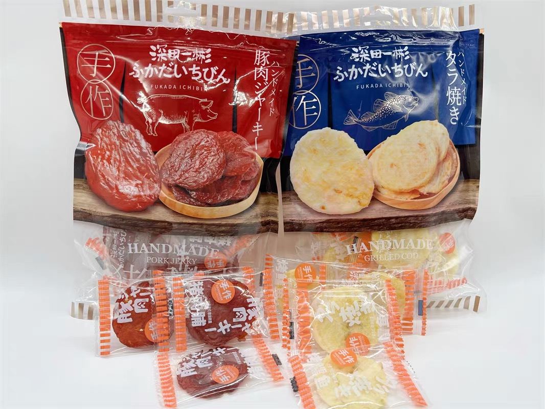 金语深田一彬手作猪肉脯金钱肉开袋即食烤鳕鱼118克