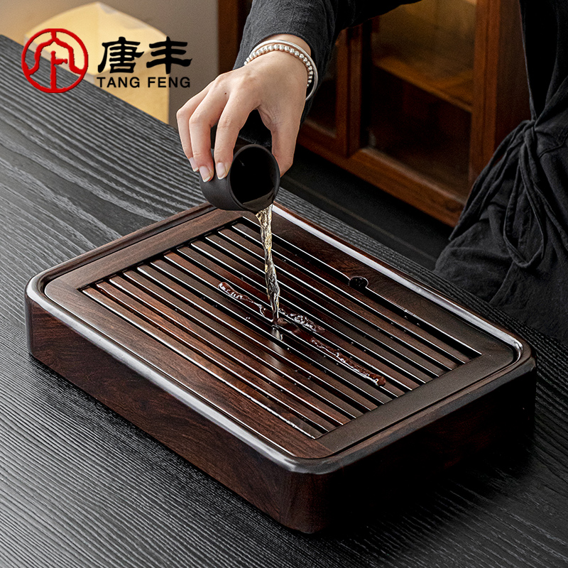 唐丰2025新款黑檀实木茶盘家用新中式高档干泡茶台茶盘爆款简约