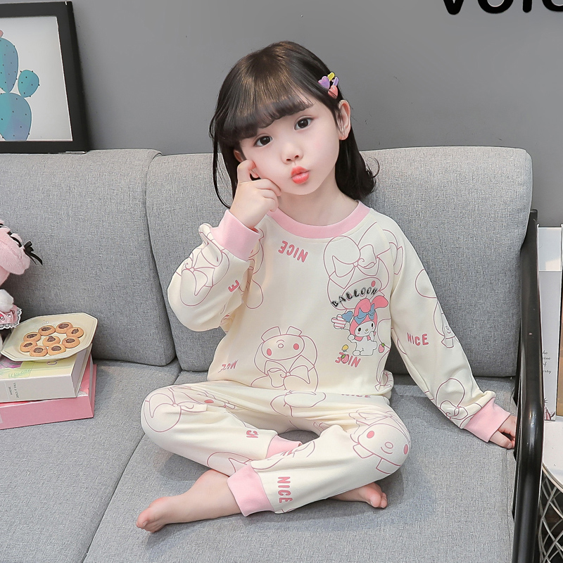 女童睡衣纯棉秋季2025新款女孩长袖美乐蒂宝宝春秋套装儿童家居服