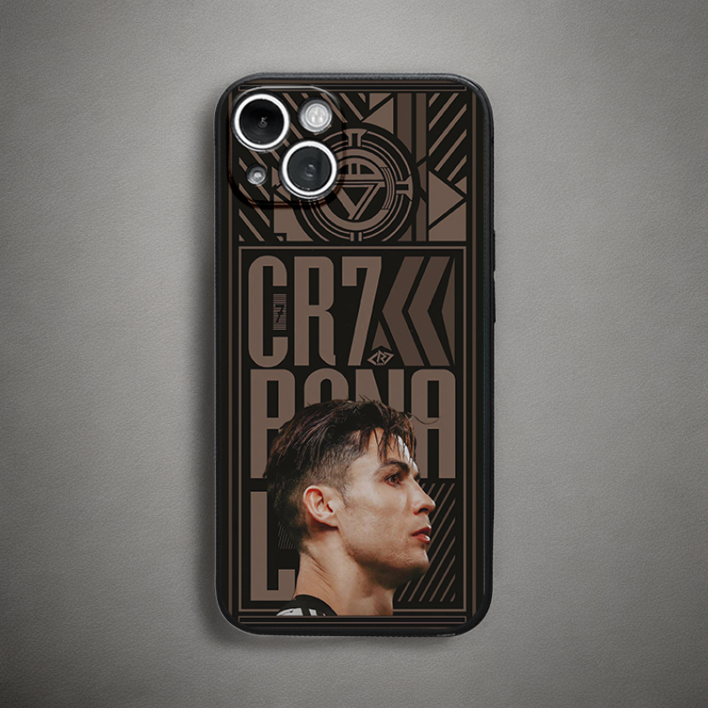 C罗CR7手机壳足球 适用于苹果14华为OPPO小米VIVO 全包硅胶玻璃壳