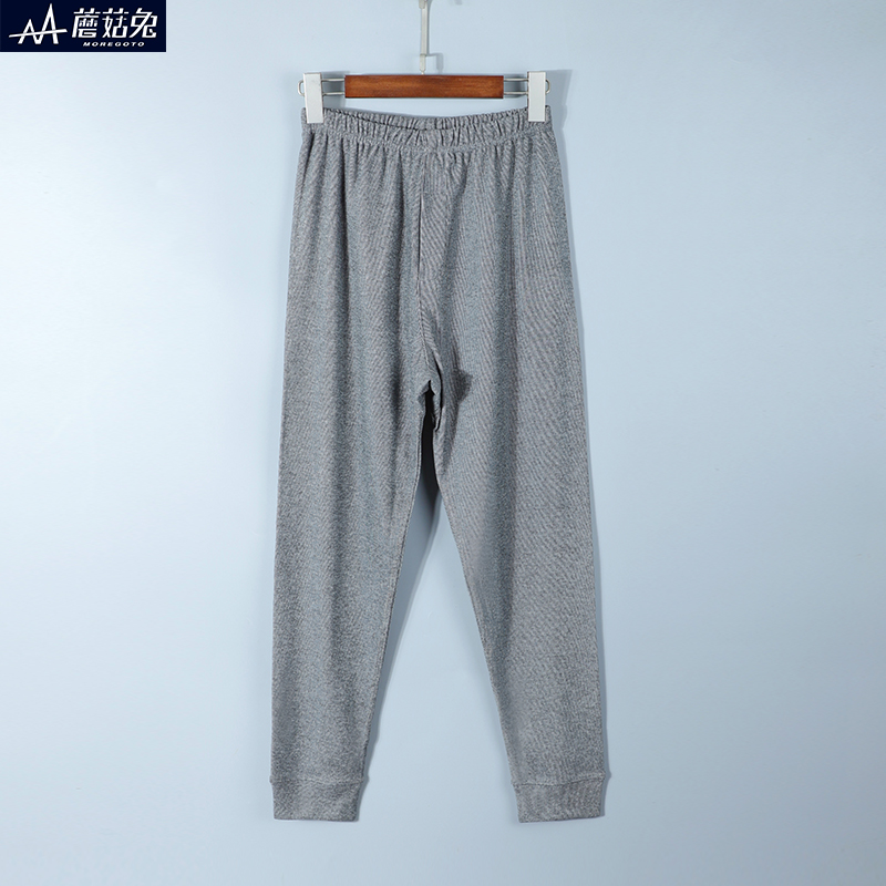 儿童秋裤双面薄绒男童线裤秋冬内穿棉毛裤中大童德绒秋裤宽松加肥