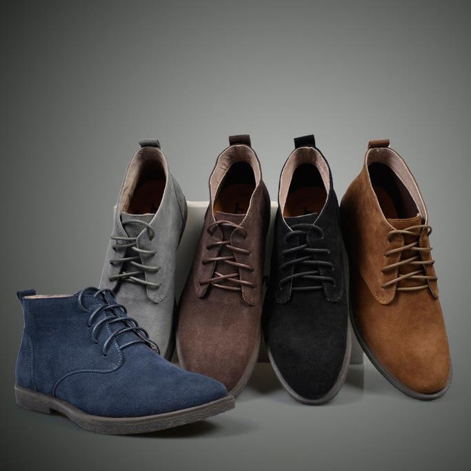 夏季男靴休闲男鞋磨砂短靴大码反绒皮马丁靴英伦透气翻毛靴子