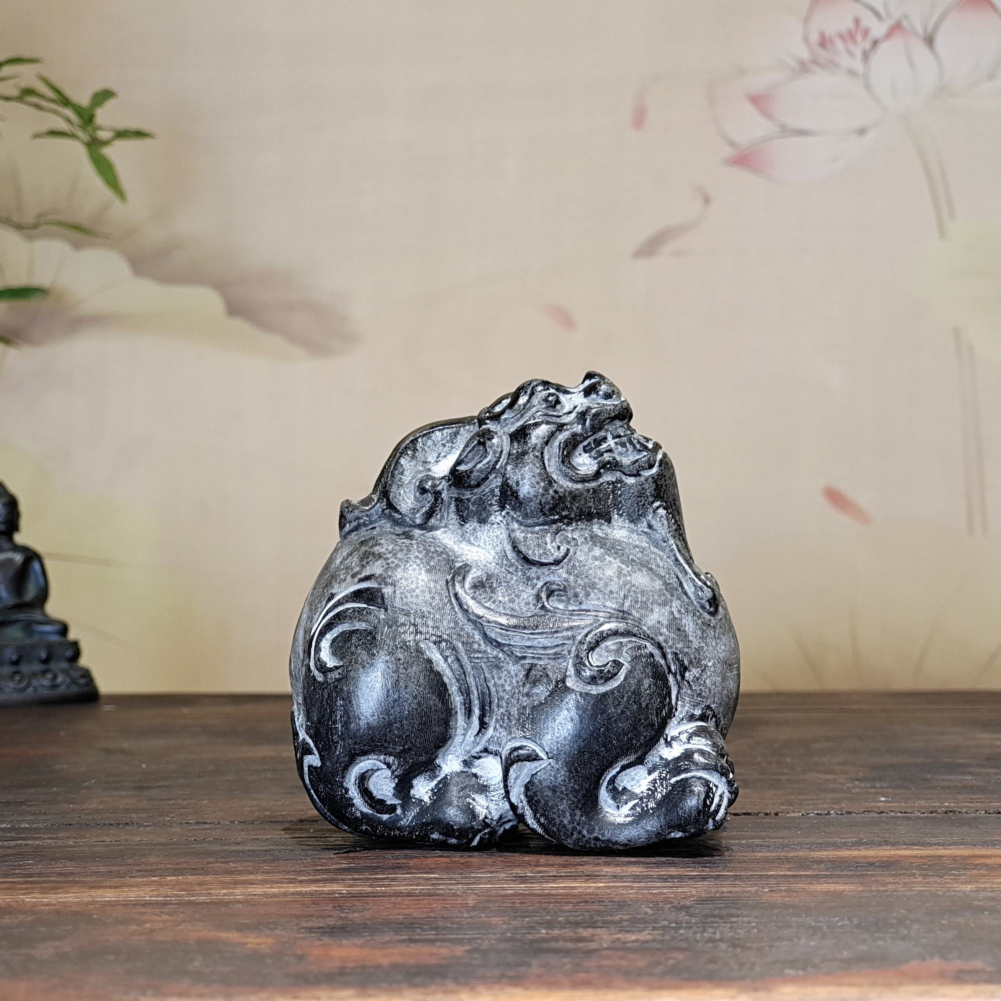 青石貔貅|茶宠把玩|空间造景博古陈设桌面摆件