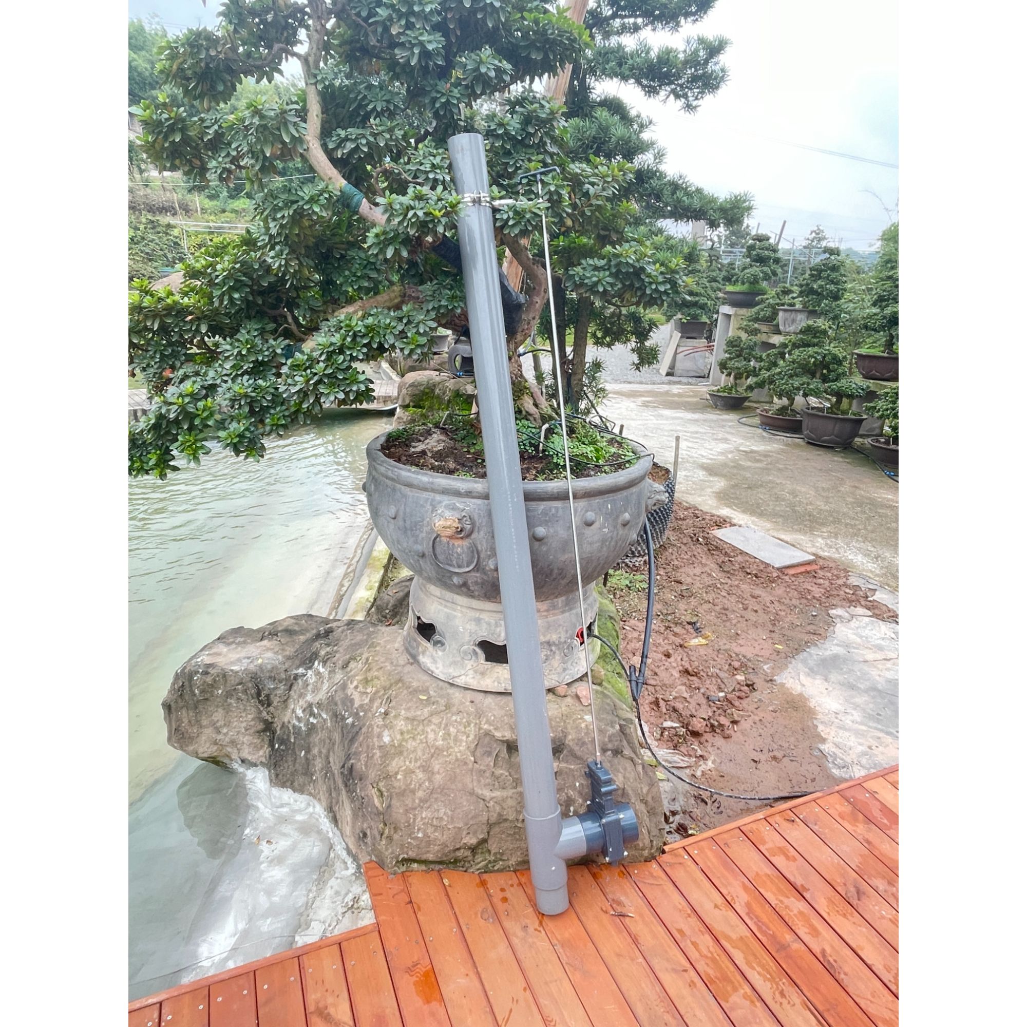 锦鲤鱼池排水仓排水拉阀套装